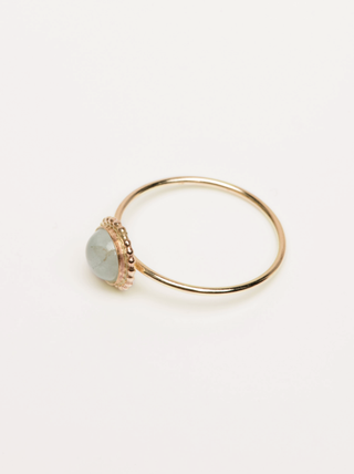 Able Aquamarine Halo Ring