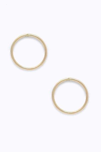 Able Hammered Circle Studs