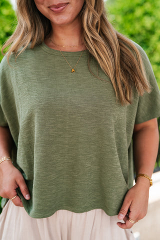 Pure Ease Relaxed Top - Olive