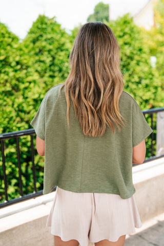 Pure Ease Relaxed Top - Olive