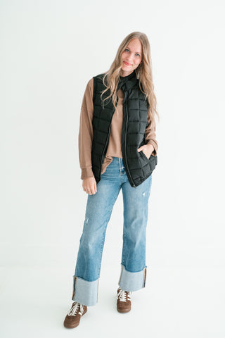 Midnight Quilted Puffer Vest