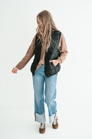 Midnight Quilted Puffer Vest