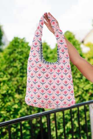 Evie Patchwork Shoulder bag - Bubblegum Pink