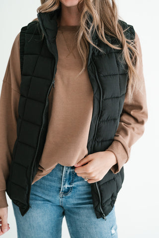 Midnight Quilted Puffer Vest