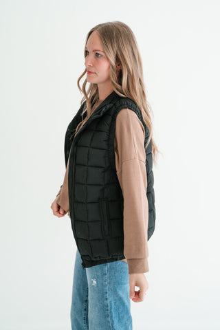 Midnight Quilted Puffer Vest