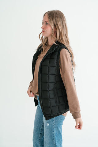 Midnight Quilted Puffer Vest
