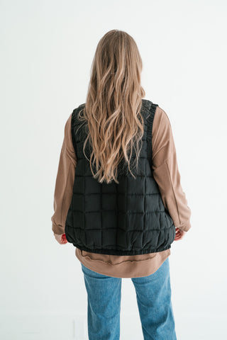 Midnight Quilted Puffer Vest