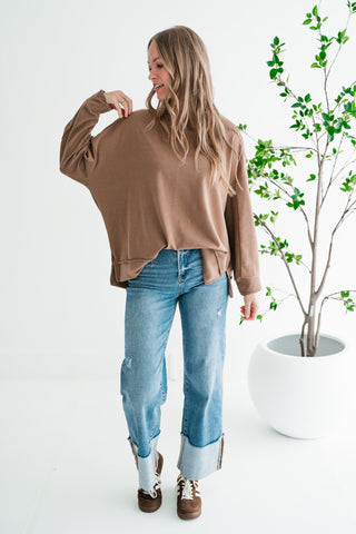 Effortless Lounge Long Sleeve Basic Top