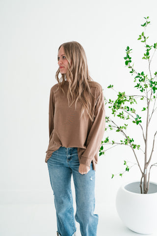 Effortless Lounge Long Sleeve Basic Top