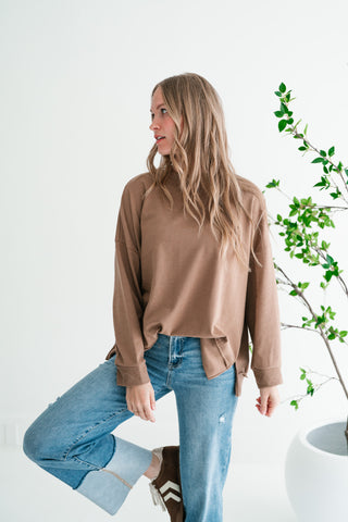 Effortless Lounge Long Sleeve Basic Top