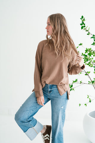 Effortless Lounge Long Sleeve Basic Top