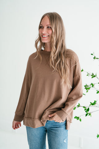 Effortless Lounge Long Sleeve Basic Top