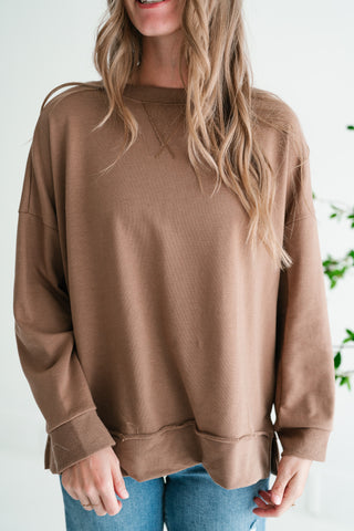 Effortless Lounge Long Sleeve Basic Top