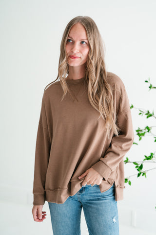Effortless Lounge Long Sleeve Basic Top