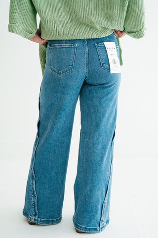 Risen Lilian High-Rise Wide Leg Denim Jean