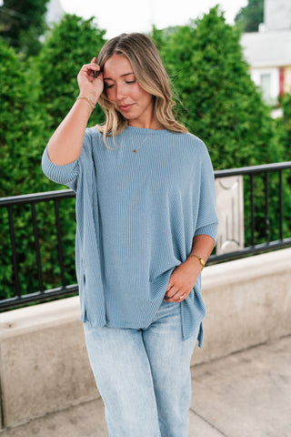 Natalie Ribbed Oversized Tee