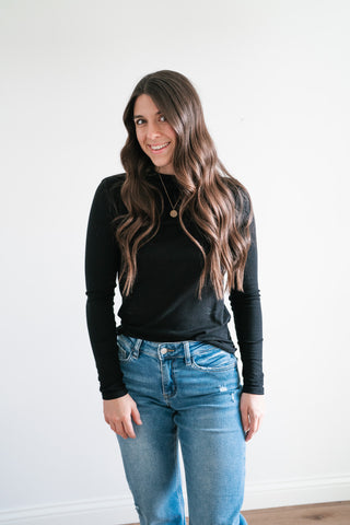 Holiday Lights Mock Neck Top