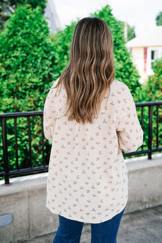 Rose Meadow Button-Up Top - Mauve