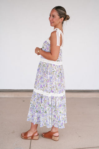 Blooming Moments Textured Floral Midi Dress