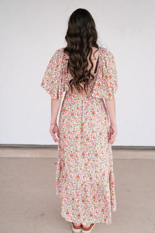 Keep Blooming Floral V-Neck Dress