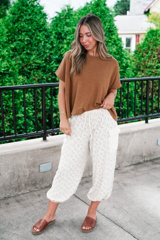 Pure Ease Relaxed Top - Deep Camel