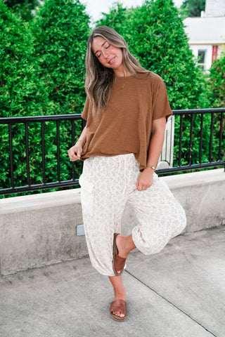 Pure Ease Relaxed Top - Deep Camel