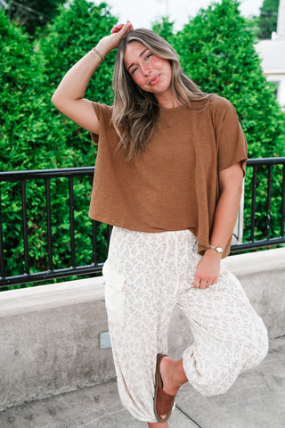 Pure Ease Relaxed Top - Deep Camel