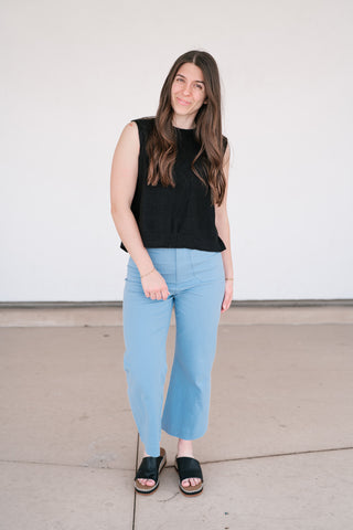 Perfect Muse Bow Knit Top - Black