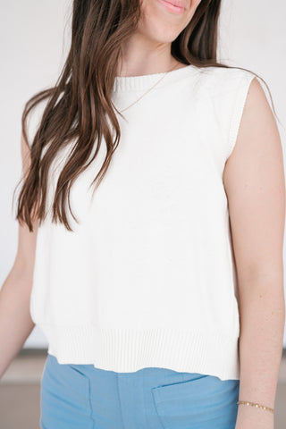 Perfect Muse Bow Knit Top - Cream