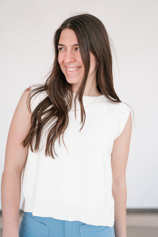 Perfect Muse Bow Knit Top - Cream