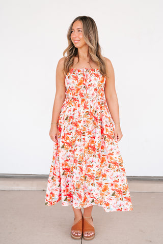 Fresh Bloom Floral Midi Dress