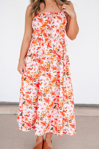 Fresh Bloom Floral Midi Dress