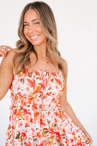 Fresh Bloom Floral Midi Dress