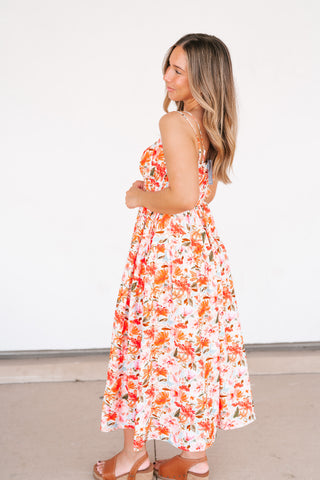 Fresh Bloom Floral Midi Dress