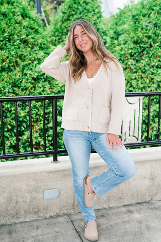 Laced In Comfort Button Up Cardigan