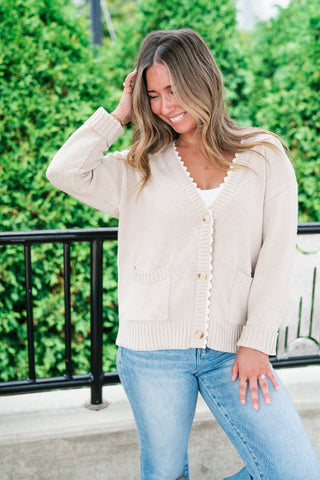 Laced In Comfort Button Up Cardigan