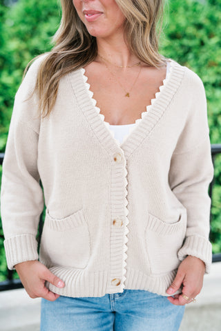 Laced In Comfort Button Up Cardigan
