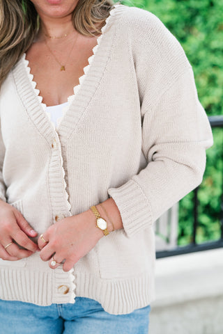 Laced In Comfort Button Up Cardigan