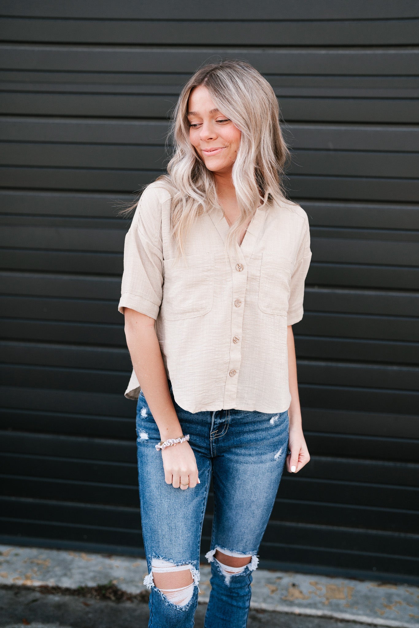 Neutral Vibes Button Up