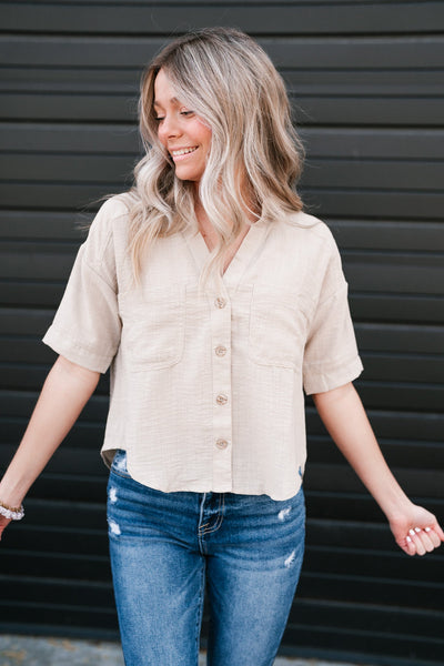 Neutral Vibes Button Up