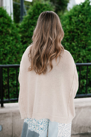 Indie Girl Short Sleeve Knit Mineral Wash Top - Oatmeal