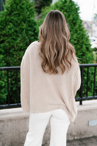 Indie Girl Short Sleeve Knit Mineral Wash Top - Oatmeal