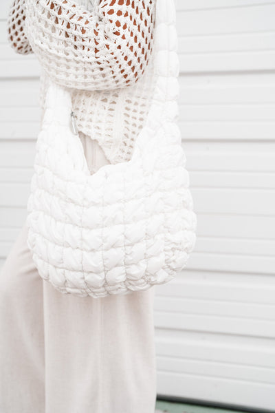 Poppie Quilted Puffer Bags - White