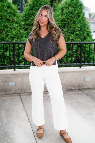 Charcoal Charm Cable Vest