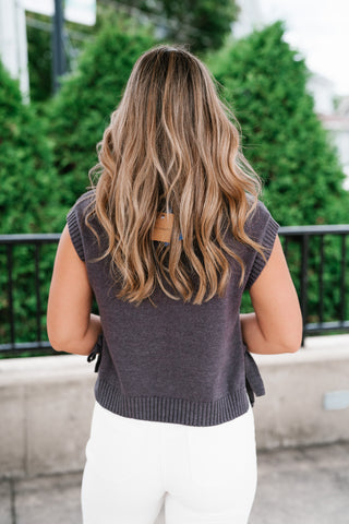 Charcoal Charm Cable Vest