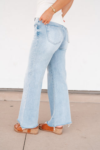 Risen Holland Mid Rise Wide Leg Jean