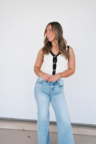 Weekend Retreat Crochet Sweater Top