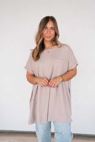 Mossy Meadows Babydoll Top - Mauve