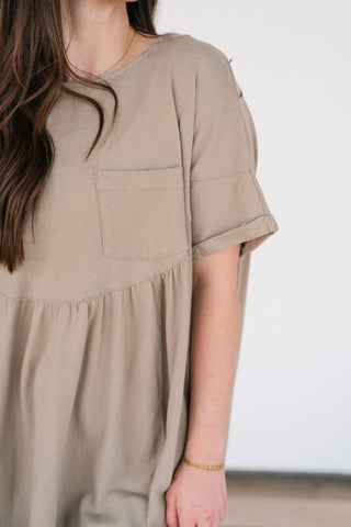 Mossy Meadows Babydoll Top - Moss