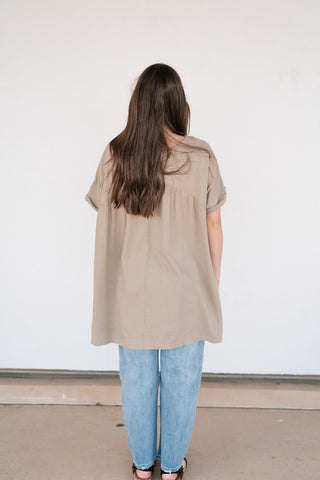 Mossy Meadows Babydoll Top - Moss